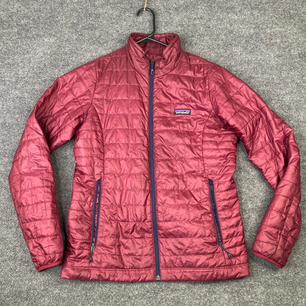 Patagonia Nano Puff Jacket Womens Small Berry Pink Quilted Insulated Puffer